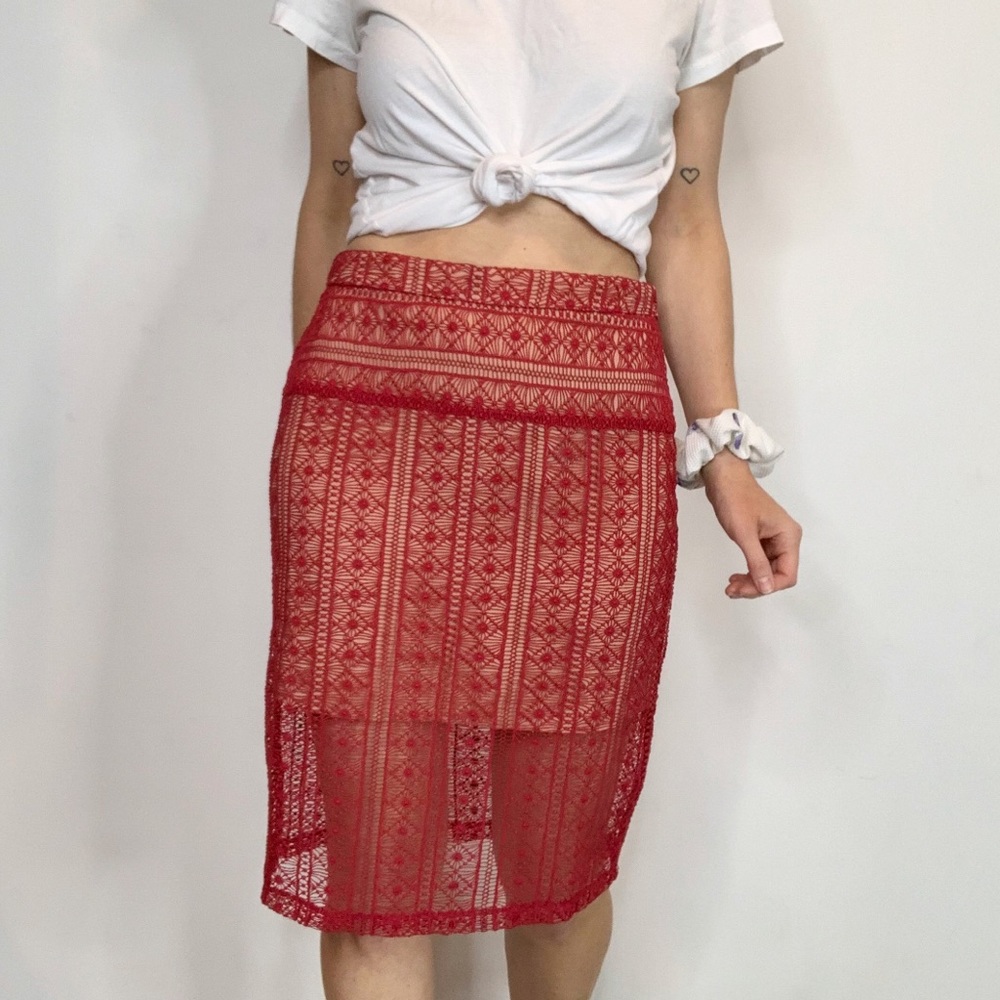 NWT ENGLISH FACTORY lace pencil skirt bodycon 1678